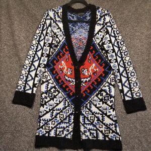 Anthropologie Jealous Tomato Womens Size Small Multicolored Long Line Cardigan